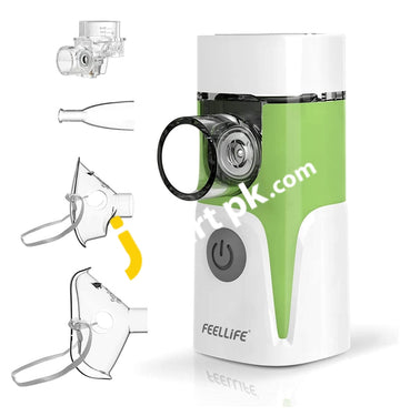 Feellife Aerego Portable Inhaler Mesh Nebuliser With Music Function And 2 Medicine Cups - Imported